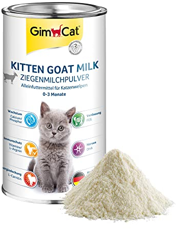 GimCat Kitten Goat Milk - Ziegenmilchpulver als Alleinfutter für Katzenbabys bis zum 3. Monat - 1 Dose (1 x 200 g)