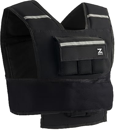 ZELUS 23lb Weighted Vest with Adjustable Weights for Exercise, Weight Vest for Men, Workout Vest for Home Workouts Cardio Strength Training Weight Loss (23lb-Iron Bar)