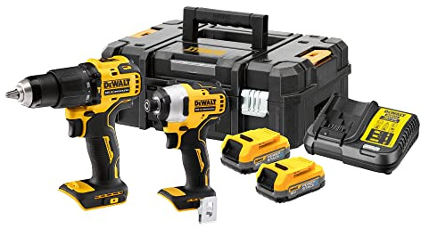DEWALT DCK2062E2T-QW DCD709+DCF809 Kit de Batteries Noir