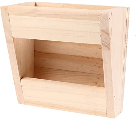 ACSUZ Kaninchen Heuraufe Für Cage Bunny Hay Feeder Meerschweinchen Heukrippe Chinchilla Futternapf Aus Holz Ungiftiges Material