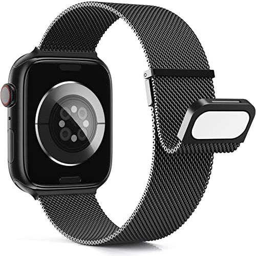 Higgs Metallremmar kompatibla med Apple Watch-rem 40 mm, 41 mm, 38 mm, 44 mm, 49 mm, 45 mm, 42 mm, 46 mm, dubbelt magnetiskt Milanais armband för iWatch Series10 9 SE(2) 8 7 6 5 4 3 2 1