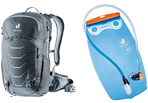 deuter Attack 22 EL - Extra Long Fahrradrucksack mit Protektor & Streamer 3.0 Trinksystem