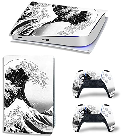 KACBRU Piel Consola Anime Decal Skin para PS5 Edición Digital Consola 2 Controladores Funda Vinilo Skins Wraps, Sin Burbujas, Resistente Arañazos 14263 Regalo Envolturas Pieles