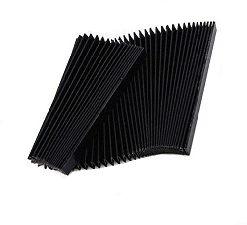 URPIZY Fräsmaschine, flexibel, schützend, flach, Akkordeon-Faltenbalg-Abdeckung, Werkzeug (schwarz, 245 mm)