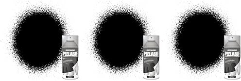 Rust-Oleum 150ml Peelable Spray Paint - Black (Pack of 3)