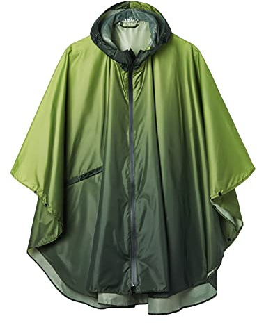 Vattentät regnponcho för vuxna, mångsidig regnkappa med huva, one size