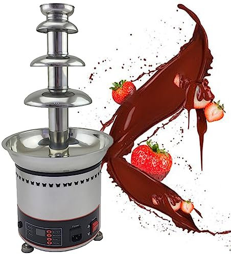 LZDOYY Fuente de Fondue de Chocolate, Fuente de Chocolate de 4/5/6/7 Niveles, máquina de fusión eléctrica, Fondue de Chocolate Caliente, para Salsa Barbacoa, Rancho, Queso Nacho, licores,4floors