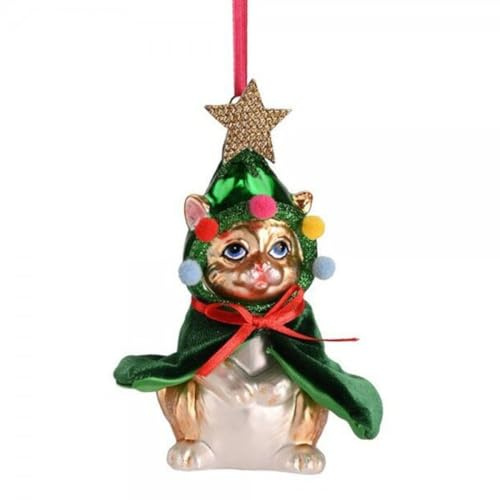 Gift Company Hänger Katze mit Weihnachtsbaumkostüm, grün