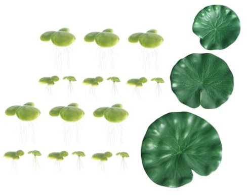 BESPORTBLE 21stücke Lotusblatt-Ornament Künstliche Lotusblätter Schwimmende Teichdekoration Fischteich-Lotusblatt Garten-lotusblätter Künstliches Für Teich Und Aquarium