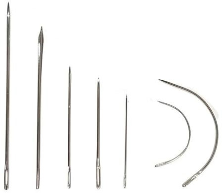 7 PCS Sewing Needle Repair Kit for Upholstery, Leather, Canvas, Heavy Duty Sewing, Includes Curved and Triangular Needles