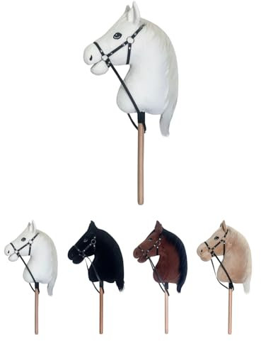 RL24 - Hobby Horse Pferde IRHFree Spirit von Imperial Riding – Steckenpferd – Spielpferd aus Plüsch mit Holzstock & kurzer Mähne – Stockpferd ohne Griffe & Rollen – Hobby Horsing – Weiß