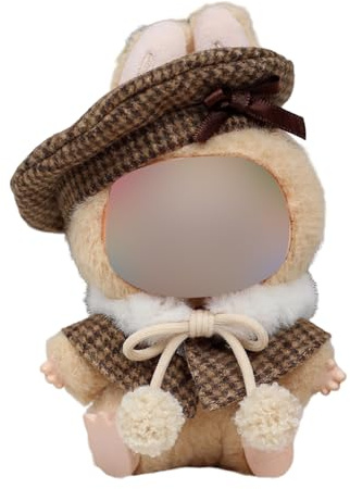 3 Stück Kleidung für Puppe, Puppenkleidung für 17cm Puppe Plüsch, 3 PCS Set Doll Clothes for 17cm Dolls Accessories, Niedlich Mode Puppe Kleidung für Puppenzubehör(Keine Puppe) (StripedBrown)