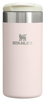 STANLEY Aerolight Transit Travel Mug 0.35L - Keeps 4 Hours Hot - 6 Hours Cold - Dishwasher Safe - Leakproof - Car Cup Holder Compatible - Insulated Coffee Cup - Rose Quartz