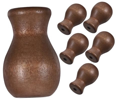 SOLUSTRE Piezas de Repuesto para Persianas de Madera 6 Piezas Marrón | Adaptable, Uso Decorativo para Accesorios de Mobiliario, Colgantes Pequeños, Extremos de Tirador