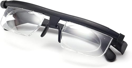 Einstellbare Fokusbrille SEH- Und Nah- Und Fernsicht, Hd-Zoom Lesebrille Mit Einstellbarem Grad -6d Bis 3D Dioptrien, Vergrößerung Variabler Stärke