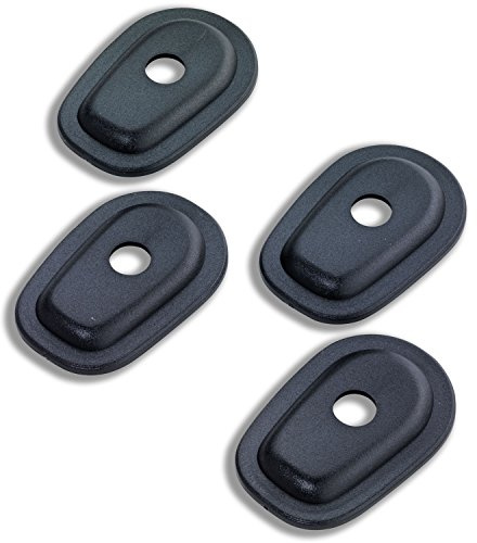 Germany Motorsports Motorrad Adapterplatten Blinker Platten für LED Miniblinker schwarz (Kawasaki)