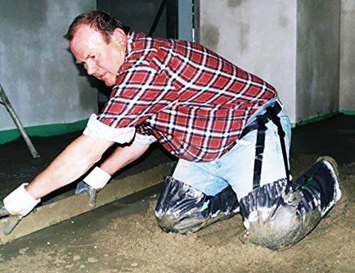 Profi Knieschutz und Beinschutz für Estrichleger - wasserfest und abriebfest mit Kniepolster innen - Professioneller Knieschoner für Estrichverlegungen - Schützt umfassend vor Laugen & Säuren