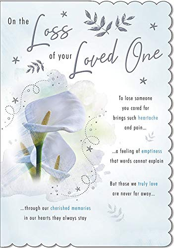 Piccadilly Greetings Piccadilly Greetings Traditional Occasion Card Sympathy - 9 x 6 inches,white