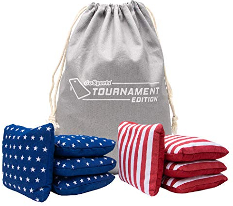 GoSports Cornhole-Wurfsäckchen, doppelseitig mit gleitender und stoppender Seite, offizielle Turnier-Wurfsäckchen, 8er-Set