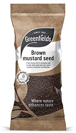 Greenfields Brown Mustard Seeds 100g, 100% Natural Whole Mustard Seeds, Ideal for Indian Cooking and Pickling, Mustard