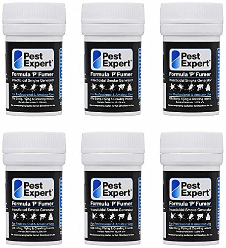 Pest Expert Formula ‘P’ Bed Bug Killer Smoke Bomb 6 x 3.5g - Maximum Strength Treatment Bed Bug Bombs for Fast-Acting Effective Control, Professional Strength for Approved Amateur Use