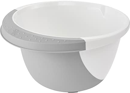 keeeper Bol de mezcla con base antideslizante, 3,5 L, Carlotta, Gris Nordic