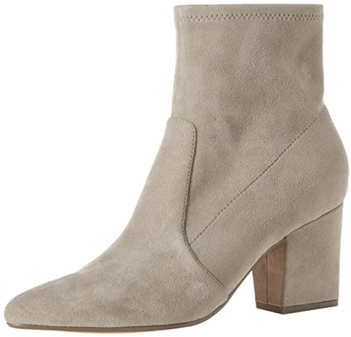 Amazon Essentials Bottines à Talons Ajustées et Souples Femme, Gris Tourterelle, 37.5 EU Large