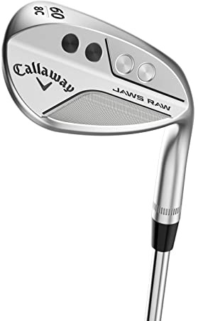 Callaway Jaws RAW Chrome Lob Wedge, 60°-08° (Bounce) C Grind, Steel, Wedge Flex, Standard