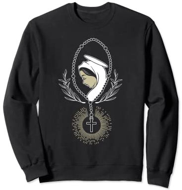 Rosenkranz mit der Jungfrau Maria! Rosenkranz Christentum Kirche Sweatshirt