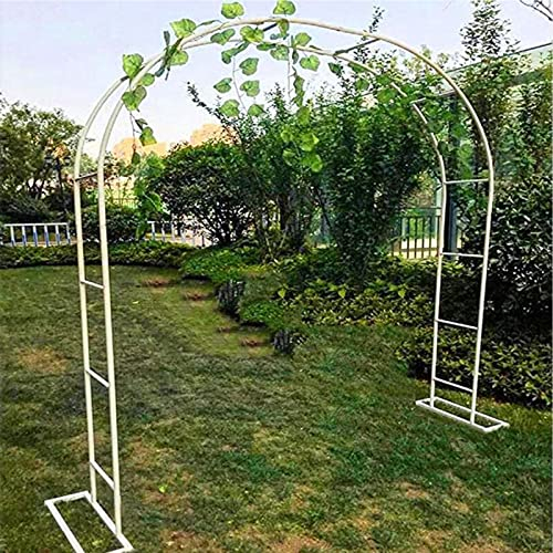CHUNTIANMEI Arco para Rosales | Pérgola de Metal | Ayuda para Enredaderas | Arco para Jardín | Arco para Rosas | Arco para Enredaderas y Decoración de Jardín | Arco para Rosales Alto,White-2.4x2.2m