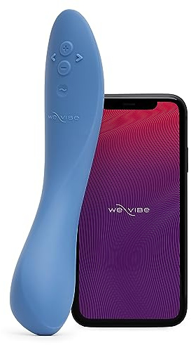 We-Vibe Rave 2 G-Punkt-Vibrator - App-gesteuerter Vibrator - einzigartig geformter Innenmassager - 10 Vibrationsmodi - G-Punkt-Stimulator - wasserdicht & wiederaufladbar Sexspielzeug für Paare - Blau