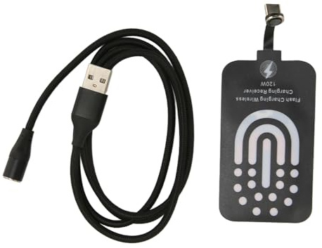 Kabelloser Ladeempfänger Typ C, 120 W Magnetisch/5 W Kabelloser Ladeempfänger Dual-Purpose USB C Wireless Charger Adapter für A51 0 A20E J2 J3 J7 Pixel