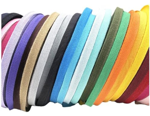 Wisafory 28 Farben Baumwoll Schrägband Set 20mm Einfassband Nähen DIY | Webband, Twillband, Stoffverarbeitung, Kleidung, Patchwork, Basteln, Geschenkdeko, kreative Nähprojekte, 1 Yard pro Farbe