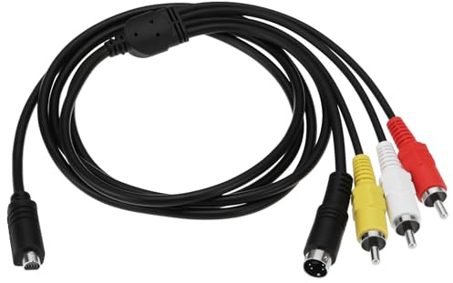 ECSiNG Digitalkamera 10-poliges VMC-Audio-Video-Kabel VMC-15FS VMC-30FS AV-auf-Cinch-Kabel Ersatzteil Kompatibel mit Sony DCR-SR90/DPP-EX50/HDR-CX7/HDR-FX7 Handycam-Camcorder-Kamera (1,5 M)