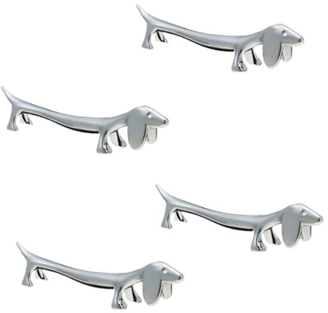 Essstäbchenhalter aus Edelstahl - Messerablage für Tisch | Ruhekissen für Essstäbchenhalter, 4-teilig | Besteckablage | Cute Dog Essstäbchenhalter | Geschirr Halter