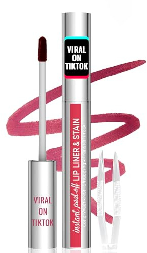 iMethod Lip Stain - Lip Liner Stain, Peel Off Lip Stain with Tweezer, Natural Long Lasting Lip Stain Peel Off, Waterproof, Easy to Use, Stay On All Day, Mauve