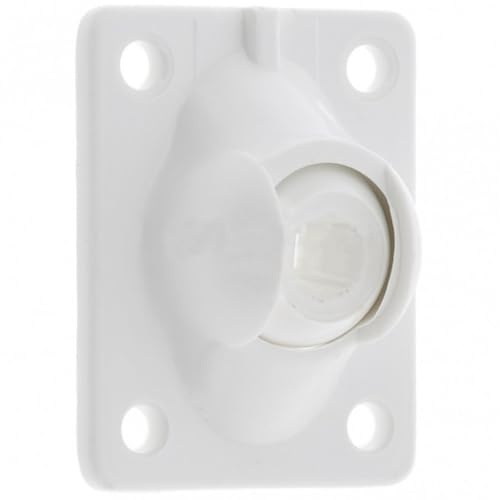 cyclingcolors Guide à rotule sortie de caisson volet roulant platine 51x41mm pivotement 45° polyamide blanc Store Fenêtre Treuil Grenouillère Fixation Embout, sortie Ø 12mm