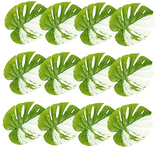 Alipis Simulation De Feuilles De Monstera Artificielles 12 Décorations De Feuilles pour Décoration De Fête Et De Mariage