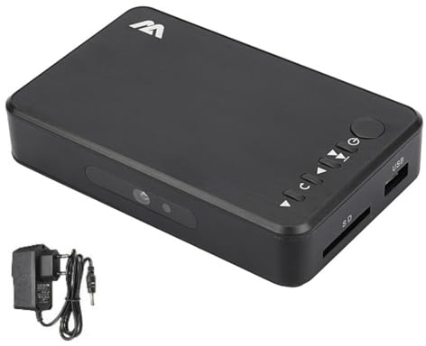 Sctecoau Reproductor Multimedia HD 1080P Reproductor de Vídeo 264 Salida AV/VGA Reproductor HDD USB para Radiodifusión/Publicidad Enchufe Europeo
