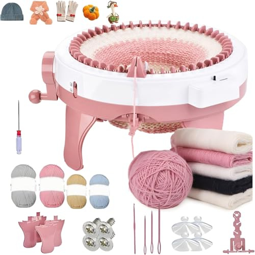 Macchina per maglieria, 48 aghi Smart Weaving Round Loom, kit macchina fai da te per adulti/bambini sciarpa cappello calzino