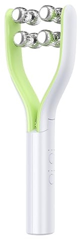 Rouleau de massage facial, appareil de beauté en forme de V, outil de raffermissement de la peau, design portable, pour soins du visage et du cou, matériau ABS, 28,5 x 9,4 x 4,8 cm