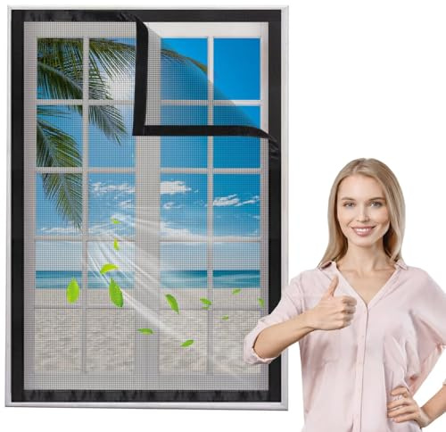 Rideau Caravane 70x150cm Noir Moustiquaire Fenetre Sur Mesure Baie Vitree Coulissante