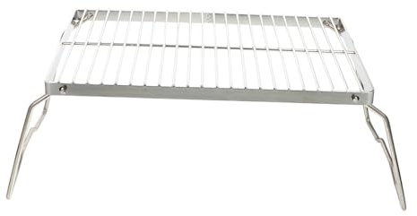 Abaodam Klappbarer Outdoor-Grill Aus Edelstahl Praktischer Campinggrill Mit Faltmechanismus Für Gartenpartys Und Picknicks