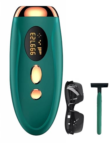 Koolenry Depiladora IPL para Mujeres, 999999 Destellos, Dispositivo de Depilación Permanente e Indoloro, Ideal para Cuerpo y Línea del Bikini. Enchufe Europeo.