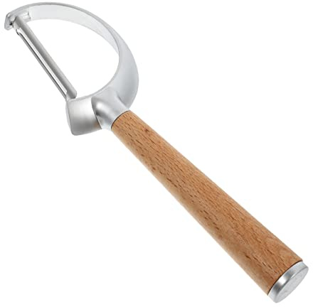 FUNOMOCYA Pelapatate e Pelaverdure con in Faggio Sbucciatore Ergonomico per Frutta e in Inossidabile Design Portatile e Facile da Usare per e Cetrioli