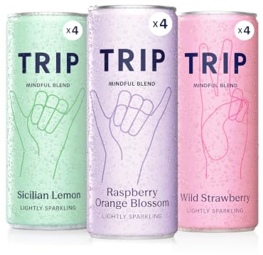 TRIP Calm Magnesium Drink, Alcohol Free Mocktail, Citrus Berry Mix, 12 pack