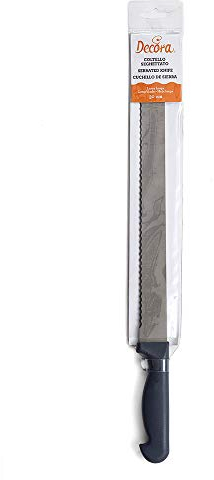 DECORA 0271010 KÜCHENMESSER MIT WELLENSCHLIFF KLINGE 30 CM, Stahl