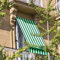 Lovely Tenda da Sole per Esterno, Tenda da Sole per Balconi, Impermeabile, Tenda da Sole a Caduta, 200x300 cm, Telo Ombreggiante, Riduce Luce e Calore, Migliora la Privacy, Fantasia a Righe, Verde