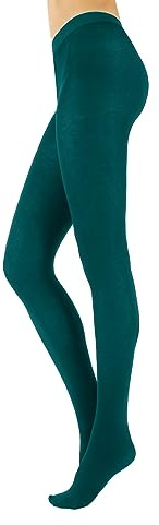 CALZITALY Ullstrumpbyxor för kvinnor, Cashmere-strumpor, 150 Den | S, M, L, XL, XXL, 3XL, 4XL, italienska strumpor, Mystic Green, M