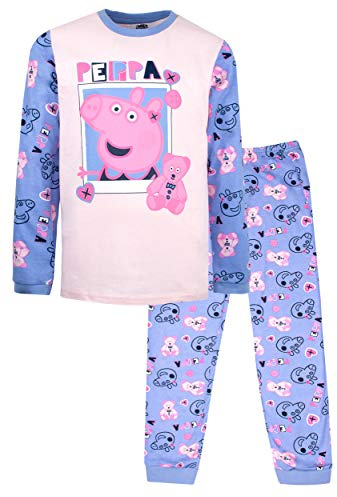 Peppa Pig Official Pyjama Set | Age 3-8 | Long Sleeve PJs | 100% Cotton Dress Up Costume | Official Merchandise | Gift for Girls